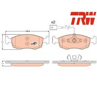 FRONT BRAKE PADS SET GDB1900 TRW I
