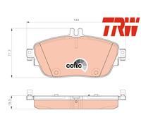 FRONT BRAKE PADS SET GDB1932 TRW I