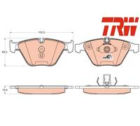 FRONT BRAKE PADS SET GDB2021 TRW I