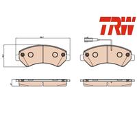 FRONT BRAKE PADS SET GDB2069 TRW I