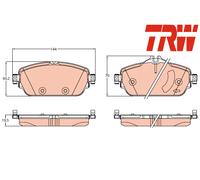 FRONT BRAKE PADS SET GDB2070 TRW I