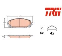 FRONT BRAKE PADS SET GDB2142 TRW I