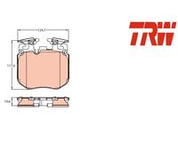 FRONT BRAKE PADS SET GDB2147 TRW I