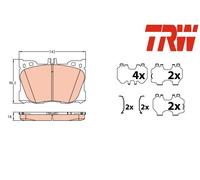 FRONT BRAKE PADS SET GDB2150 TRW I