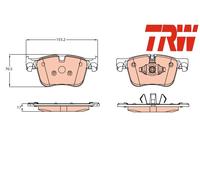 FRONT BRAKE PADS SET GDB2193 TRW I