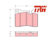 FRONT BRAKE PADS SET GDB261 TRW I