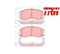 FRONT BRAKE PADS SET GDB3133 TRW I