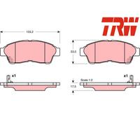 FRONT BRAKE PADS SET GDB3147 TRW I