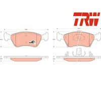FRONT BRAKE PADS SET GDB3163 TRW I
