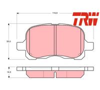 FRONT BRAKE PADS SET GDB3204 TRW I