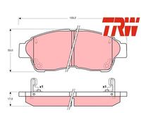 FRONT BRAKE PADS SET GDB3207 TRW I