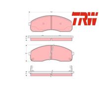 FRONT BRAKE PADS SET GDB3261 TRW I