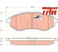 FRONT BRAKE PADS SET GDB3330 TRW I