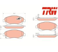 FRONT BRAKE PADS SET GDB3336 TRW I