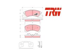 FRONT BRAKE PADS SET GDB3358 TRW I