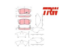 FRONT BRAKE PADS SET GDB3359 TRW I