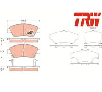 FRONT BRAKE PADS SET GDB3375 TRW I