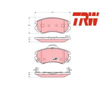 FRONT BRAKE PADS SET GDB3386 TRW I
