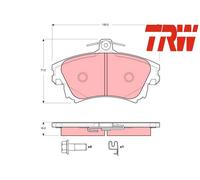 FRONT BRAKE PADS SET GDB3389 TRW I