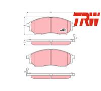 FRONT BRAKE PADS SET GDB3392 TRW I