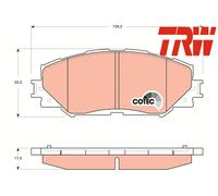 FRONT BRAKE PADS SET GDB3425 TRW I