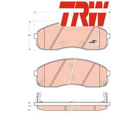 FRONT BRAKE PADS SET GDB3433 TRW I