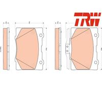 FRONT BRAKE PADS SET GDB3498 TRW I