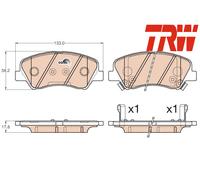 FRONT BRAKE PADS SET GDB3548 TRW I