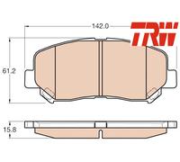 FRONT BRAKE PADS SET GDB3562 TRW I