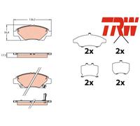 FRONT BRAKE PADS SET GDB3643 TRW I
