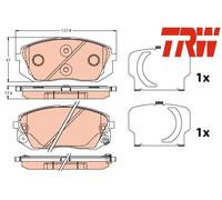 FRONT BRAKE PADS SET GDB3647 TRW I