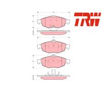 FRONT BRAKE PADS SET GDB4125 TRW I