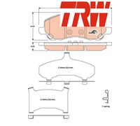 FRONT BRAKE PADS SET GDB4142 TRW I