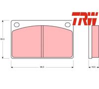 FRONT BRAKE PADS SET GDB576 TRW I