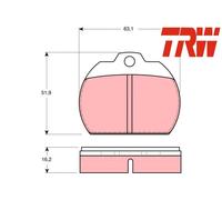 FRONT BRAKE PADS SET GDB591 TRW I