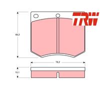 FRONT BRAKE PADS SET GDB660 TRW I