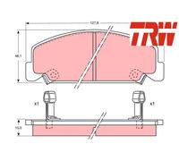 FRONT BRAKE PADS SET GDB764 TRW I