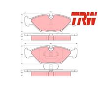 FRONT BRAKE PADS SET GDB969 TRW I