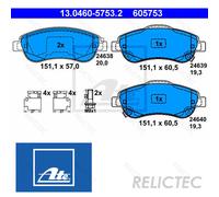 Front Brake Pads Set Honda:CR-V III 3,IV 4,II 2 45022-T1E-G00 45022-SWW-G01