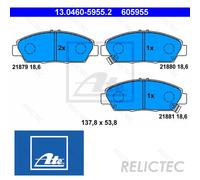 Brake Pad Set, disc brake ATE 13.0460-5955.2 for ROVER 600 I (RH) 2.0 1993-1999