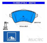 Brake Pad Set, disc brake ATE 13.0460-2718.2 for FREELANDER I (L314) 1.8 1998-2