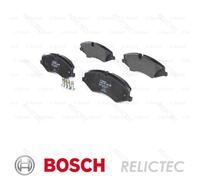 0986 494 980 Front Brake Pad Set 4x Pads Prepared For Wear Indicator By Bosch