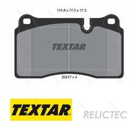 Brake Pads Full Set Of 4 Front 2021701 Textar Land Rover