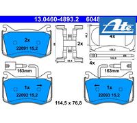 FRONT BRAKE PADS SET LEFT & RIGHT SIDE 13.0460-4893.2 ATE I