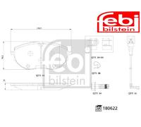 FRONT BRAKE PADS SET LEFT & RIGHT SIDE 180622 FEBI BILSTEIN I