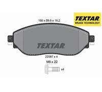 FRONT BRAKE PADS SET LEFT & RIGHT SIDE 2208701 TEXTAR I