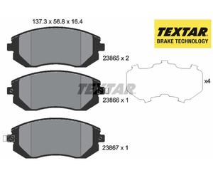 FRONT BRAKE PADS SET LEFT & RIGHT SIDE 2386501 TEXTAR I
