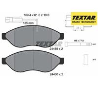 FRONT BRAKE PADS SET LEFT & RIGHT SIDE 2446901 TEXTAR I