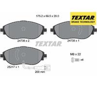 FRONT BRAKE PADS SET LEFT & RIGHT SIDE 2473803 TEXTAR I