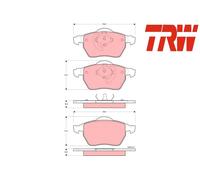 FRONT BRAKE PADS SET LEFT & RIGHT SIDE GDB1429 TRW I